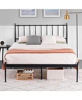 gaomon Queen Bed Frames, Queen Size Bed Frames with Metal Headboard