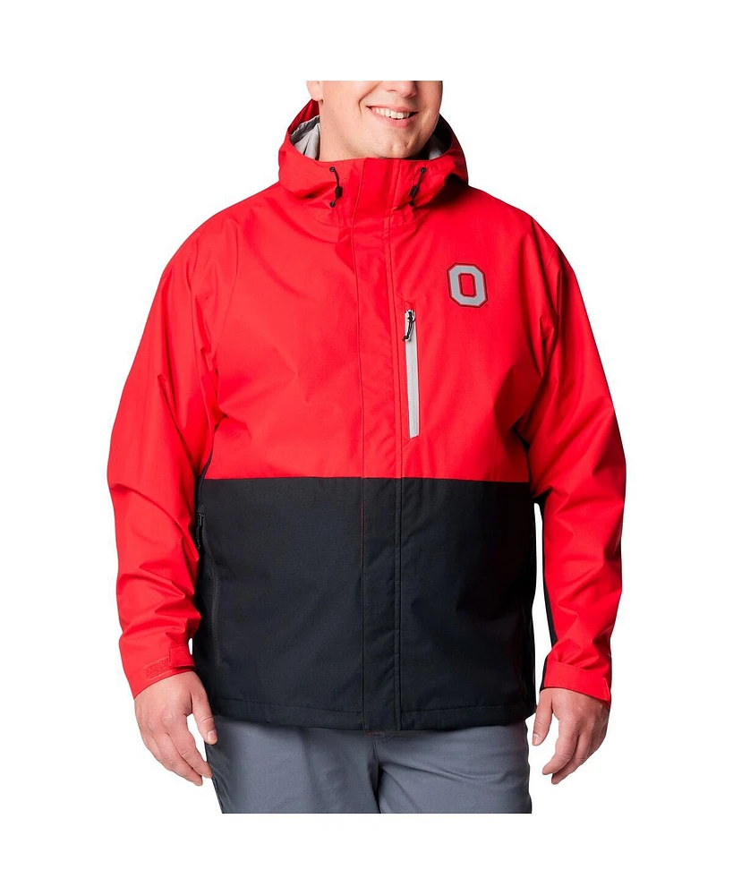 Columbia Men's Scarlet Ohio State Buckeyes Big Tall Field Bound Omni-Tech Full-Zip Jacket