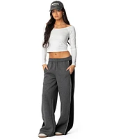 Edikted Womens Contrast Panel Sweatpants