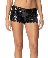 Edikted Women's Sephira Sequin Micro Shorts