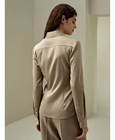 Lilysilk Women's Elegant Silhouette Silk Shirt