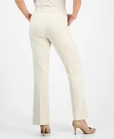 Ak Anne Klein Petite Pull-On Straight-Leg Slash-Pocket Pants