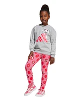 adidas Big Girls Disney Minnie Mouse Sweater and Jogger, 2-Piece Set