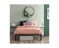 Slickblue Sturdy Metal Platform Bed Frame with Wood Slats For Bedroom