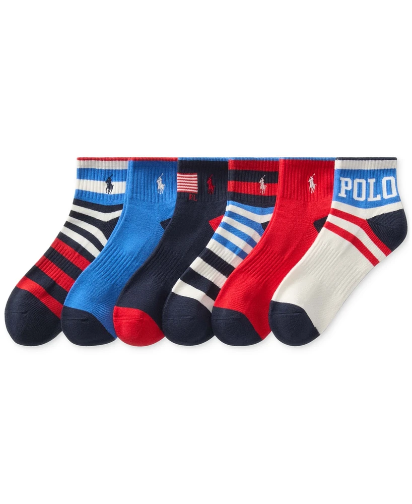 Polo Ralph Lauren Men's 6-Pk. Polo Usa Quarter Socks