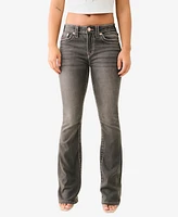 True Religion Women's Becca Mid Rise Big T Bootcut Jeans