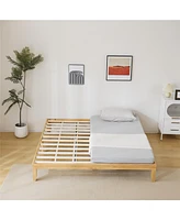 Slickblue Basic Wooden Bed Frame for Bedroom with Sturdy and Simple Design