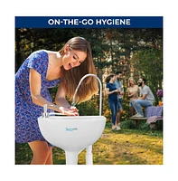 SereneLife Portable Hand-Wash Sink Station with Foot Pump & Soap Dispenser