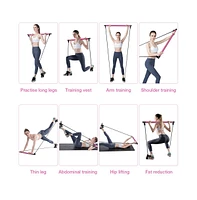 Cowin Pilates Bar with Foot Loop and Exercise Resistance Band