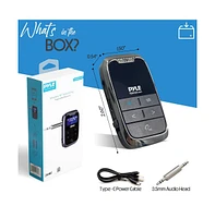 Pyle 2-in-1 Wireless Bluetooth 5.1 Transmitter & Receiver with Aux & Lcd Display