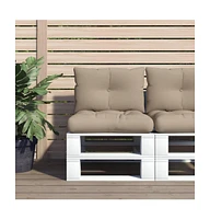 vidaXL Pallet Cushions pcs Taupe Fabric