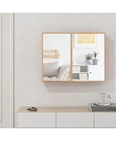 Slickblue Bathroom Wall Cabinet with Mirror for Stylish Storage and Space Efficiency