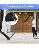 Costway 7.4-10 Ft Basketball Hoop Outdoor System with 44 Inch Shatterproof Pc Backboard