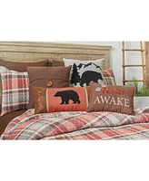 12" x 16" Bearly Awake Embroidered Thanksgiving Throw Pillow