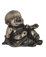 Fc Design "2-pc Set" 4.25"W Bronze Maitreya Buddha Figurine Statue Ornament Home Room Office Decor and Perfect Ideas for Housewarming, Holidays and Bi