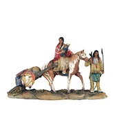 Fc Design "2-pc Set" 8.5"W Indian Family Statue Native American Figurine Statue Ornament Home Room Office Decor and Perfect Ideas for Housewarming, Ho