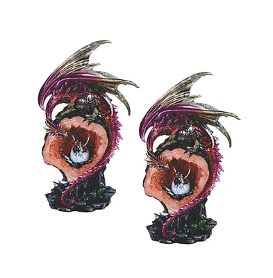 Fc Design "2-pc Set" 11"H Pink Dragon with New Born Baby Figurine Statue Ornament Home Room Office Decor and Perfect Ideas for Housewarming, Holidays