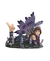 Fc Design "2-pc Set" 4"W Blue/Purple Fairy Lying Down Figurine Statue Ornament Home Room Office Decor and Perfect Ideas for Housewarming, Holidays and