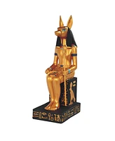 Fc Design "2-pc Set" 9.75"H Egyptian Deity Anubis Ancient Egyptian God of The Dead Black and Gold Figurine Statue Ornament Home Room Office Decor and