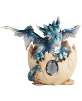 Fc Design "2-pc Set" 4"H December Birthstone Blue Dragon Baby Hatchling Figurine Statue Ornament Home Room Office Decor and Perfect Ideas for Housewar