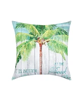 18" x 18" At The Beach Coastal Indoor/Outdoor Decorative Throw Pillow