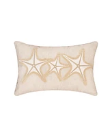 C&F Home Sea Stars 14" x 22" Chainstitch Throw Pillow