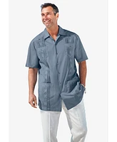 KingSize Men's Big & Tall Short-Sleeve Guayabera Shirt