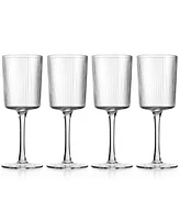Godinger Sullivan Street Fluted White Wine Glasses, Set of 4