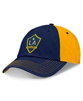 Fanatics Men's Navy/Gold Los Angeles Galaxy Iconic Blocked Fundamental Adjustable Hat