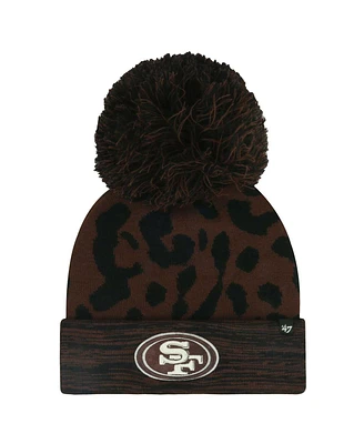 '47 Brand Women's Brown San Francisco 49ers Cacao Cuffed Knit Hat with Pom