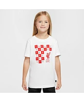 Nike Big Boys and Girls White Liverpool Checkered T-Shirt