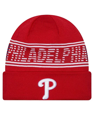 New Era Men's Red Philadelphia Phillies Authentic Collection Cuffed Knit Hat