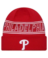 New Era Men's Red Philadelphia Phillies Authentic Collection Cuffed Knit Hat