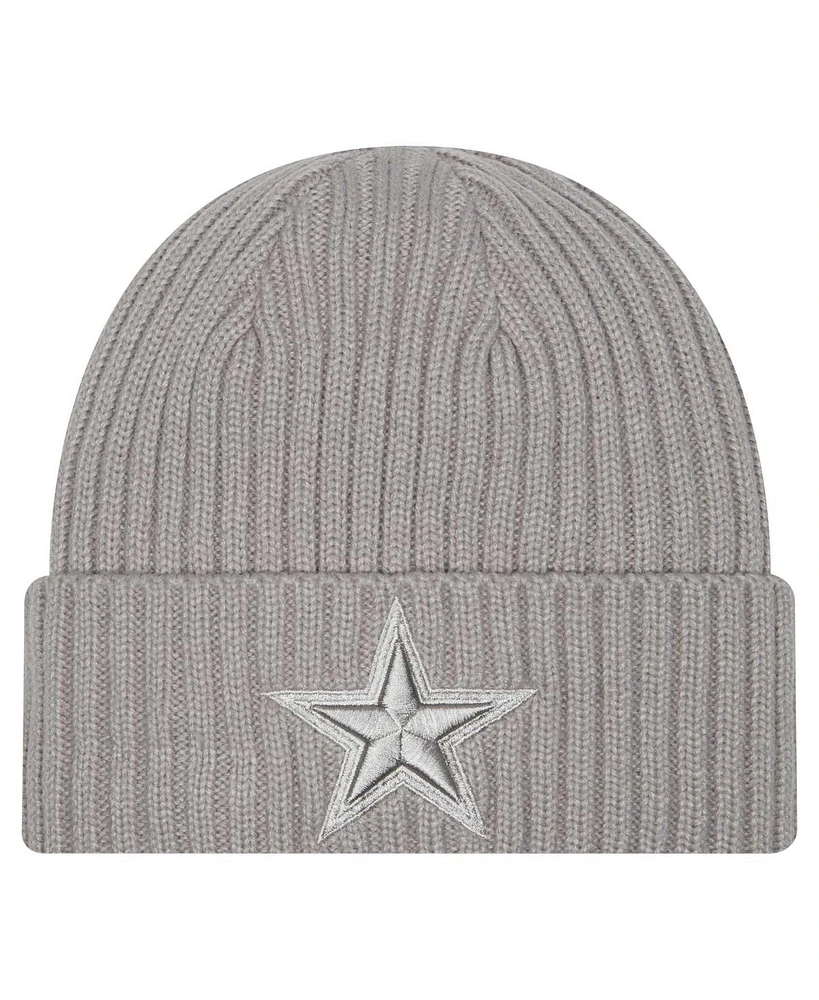 New Era Men's Gray Dallas Cowboys Color Pack Cuffed Knit Hat