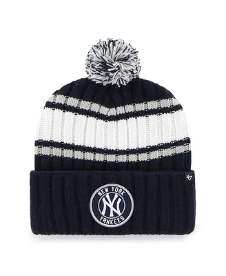 '47 Brand Men's Navy New York Yankees Plateau Cuffed Knit Hat with Pom