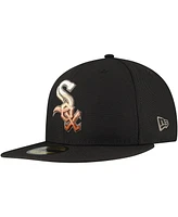 New Era Men's Black Chicago White Sox Dune Gradient Side Patch 59FIFTY Fitted Hat