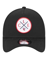 New Era Men's Black Cleveland Guardians 9FORTY A-Frame Adjustable Hat