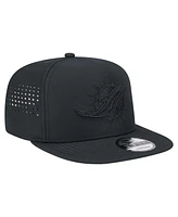 New Era Men's Black Miami Dolphins Hydro A-Frame 9FIFTY Snapback Hat