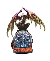 Fc Design "2-pc Set" 12.5"H Led Red Dragon with Golden Wings Optic Globe Figurine Statue Ornament Home Room Office Decor and Perfect Ideas for Housewa