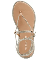 Madden Girl Glam Rhinestone Lace-Up Flat Sandals
