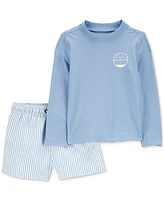 Carter's Toddler Boys Rashguard & Swim Trunk Set