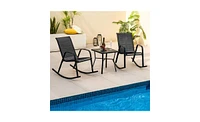 Slickblue Stylish Patio Rocking Chair for Comfortable Outdoor Relaxation