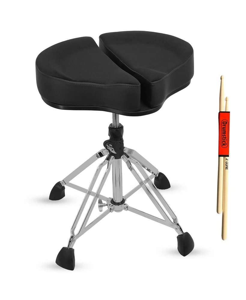 5 Core Drum Throne Sponge Padded Guitar Stool Drummer Seat for Adults & Kids