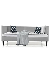 Gouun Twin Size Daybed Frame with Sturdy Wooden Slat Support