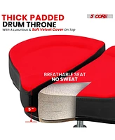 5 Core Drum Throne Padded Guitar Stool Backrest Drummer Seat for Adults & Kids