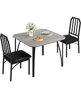 gaomon 5 Pieces Dining Table Set for 4, Dining Room Table Set for 4, Small Kitchen Table for 4 with Upholstered Chairs,Dinner Table Set for 4