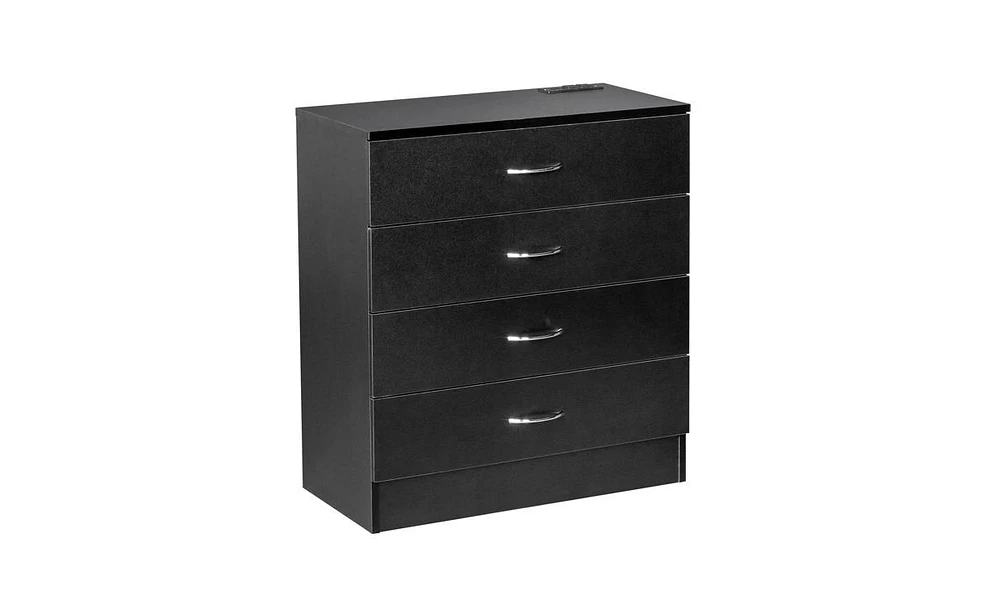 Slickblue 4-Drawer Nightstand Dresser for Stylish and Functional Bedroom Storage