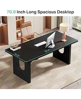 Tribesigns Modern Executive Desk, 70.9" Large Office Computer Conference Table Meeting Room Table, Simple Workstation Business Furniture for Hom