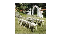 Slickblue 2 piece X- back Garden Plastic Folding Chair