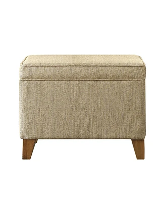 Slickblue Wooden Ottoman for Stylish Seating and Storage in Living Room or Bedroom